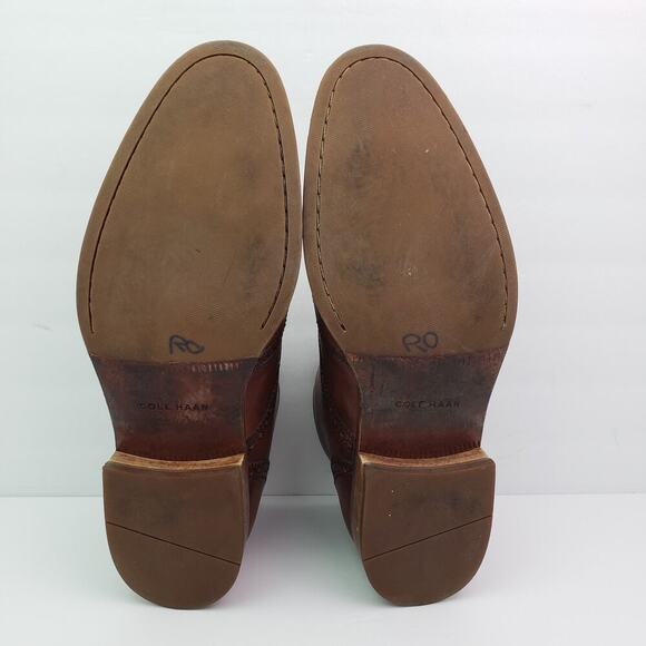 Cole Haan Liam Mens Size 11 Brown Leather Formal Wingtip Chukka Boot Shoes C1105 - Picture 8 of 12